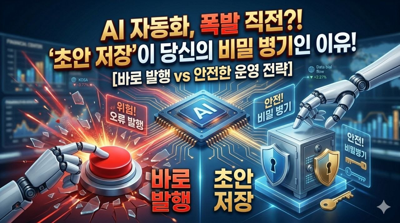 AI 자동화에서 초안 저장이 중요한 이유: 바로 발행보다 안전한 운영 전략
