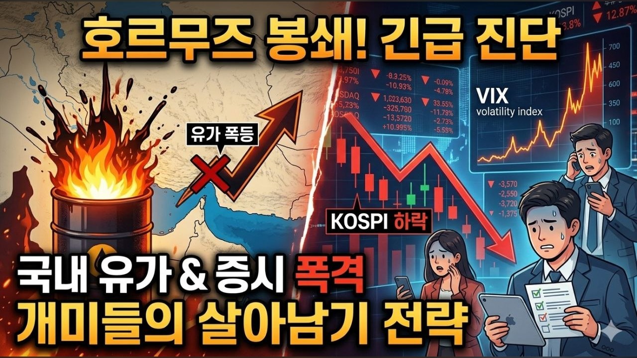 호르무즈 해협 봉쇄가 국내 유가와 증시에 미치는 영향: 개인투자자 대응 전략