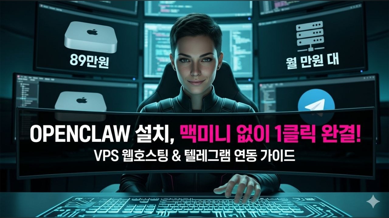 OPENCLAW 너도 쉽게 사용할 수 있어: 맥미니 없이 VPS 웹호스팅으로 24시간 AI 비서 만들기