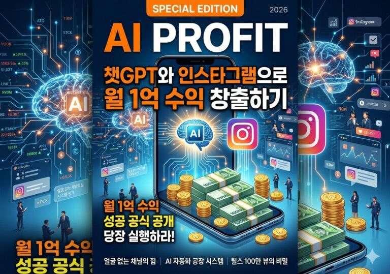 챗GPT와 인스타그램으로 월 1억 수익을 만드는 AI 수익화 대표 이미지