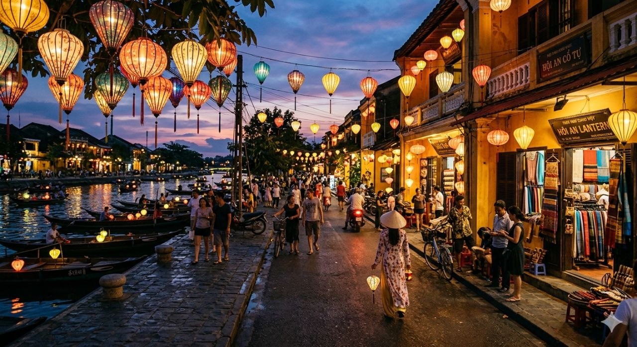 호이안 야경과 올드타운 감성을 보여주는 이미지