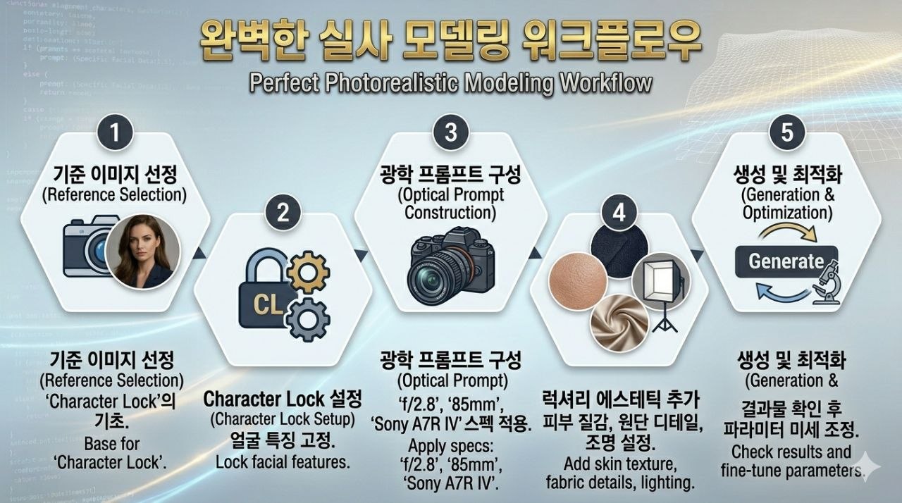 완벽한 실사 모델링 워크플로우 인포그래픽