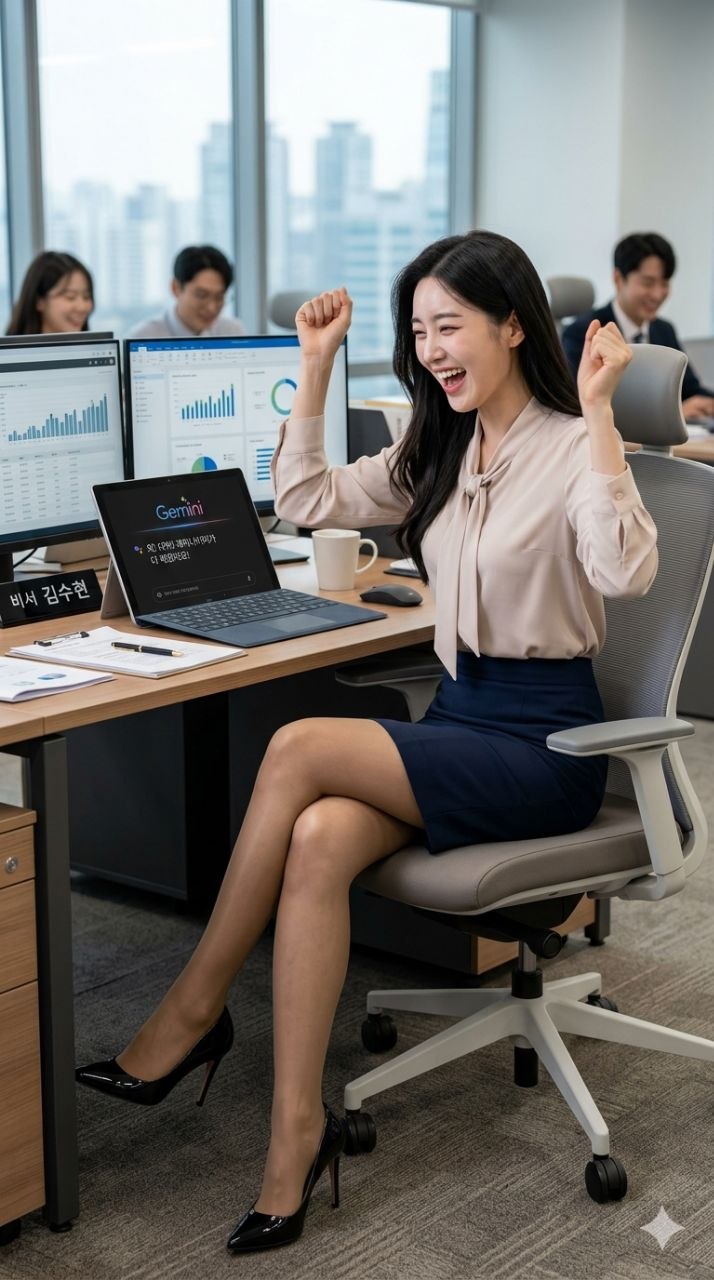 제미나이 활용으로 업무 효율이 높아진 직장인의 모습