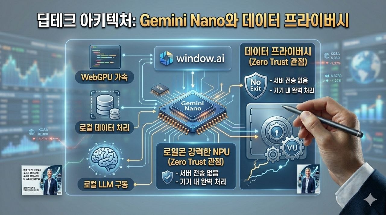 Gemini Nano와 데이터 프라이버시 딥테크 아키텍처 이미지