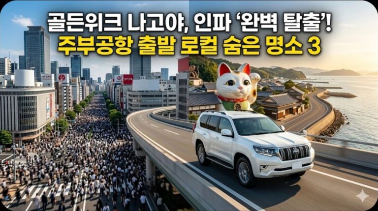 골든위크 나고야 시내 인파를 피해 주부공항 출발 로컬 명소로 향하는 여행 콘셉트 대표 이미지