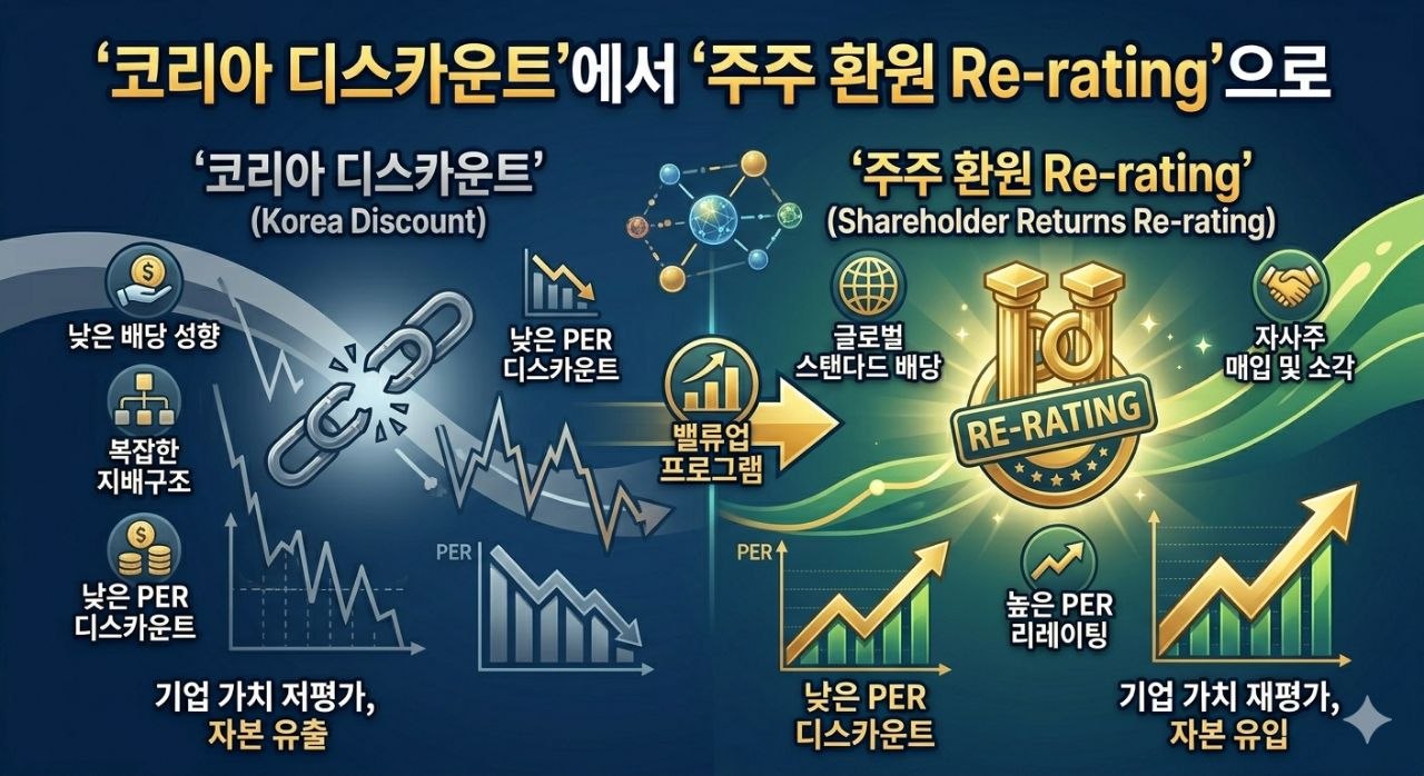 코리아 디스카운트에서 주주 환원 리레이팅으로 전환되는 구조