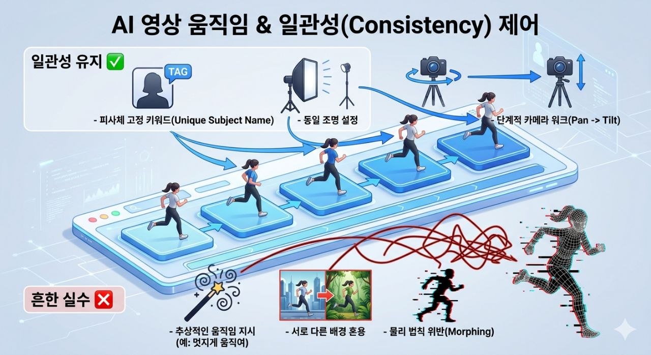 AI 영상 움직임과 일관성 제어
