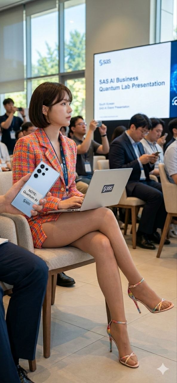 SAS AI Business Quantum Lab 세션에서 엔터프라이즈 관점의 양자 AI 도입 논의를 보여주는 장면