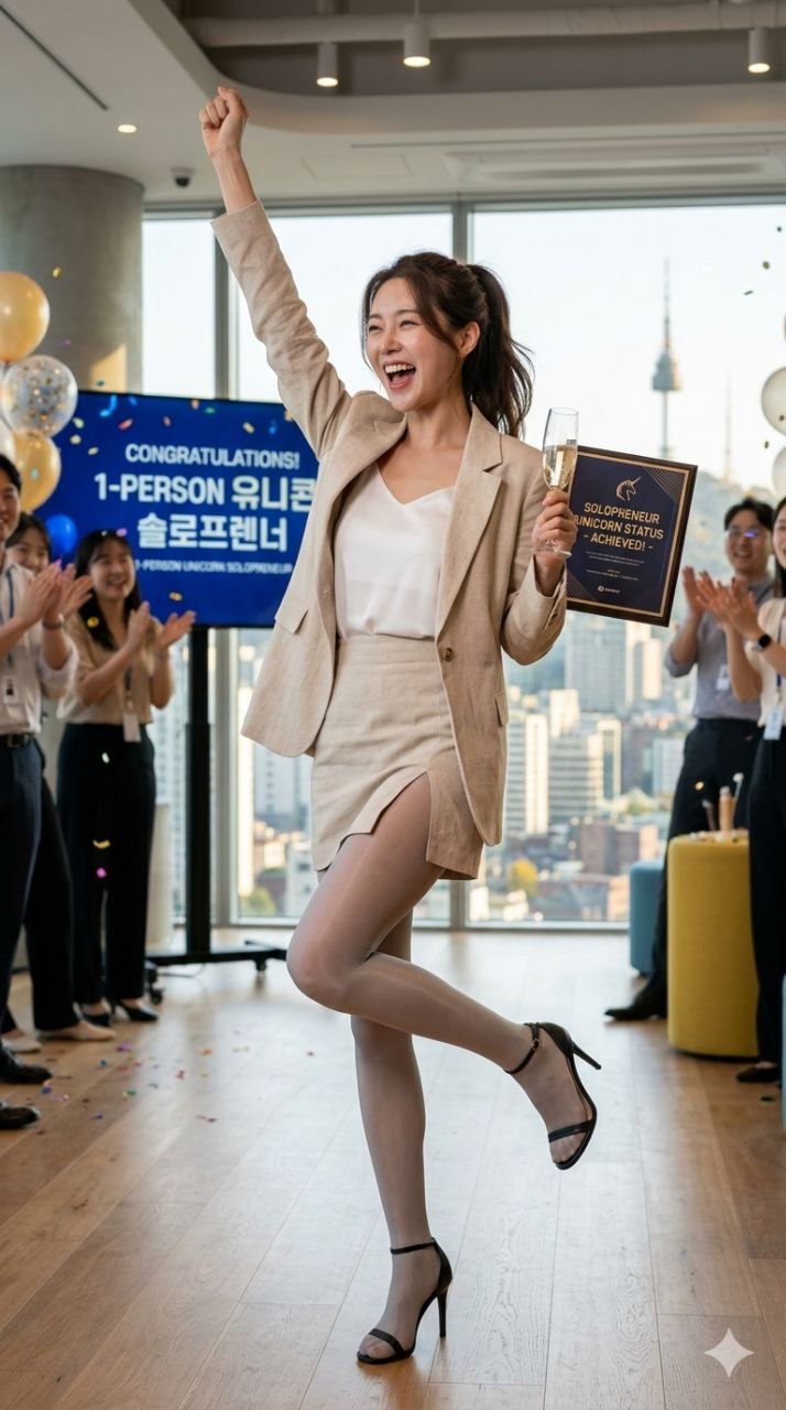 1인 유니콘 달성과 상징적 성과를 보여주는 추가 이미지