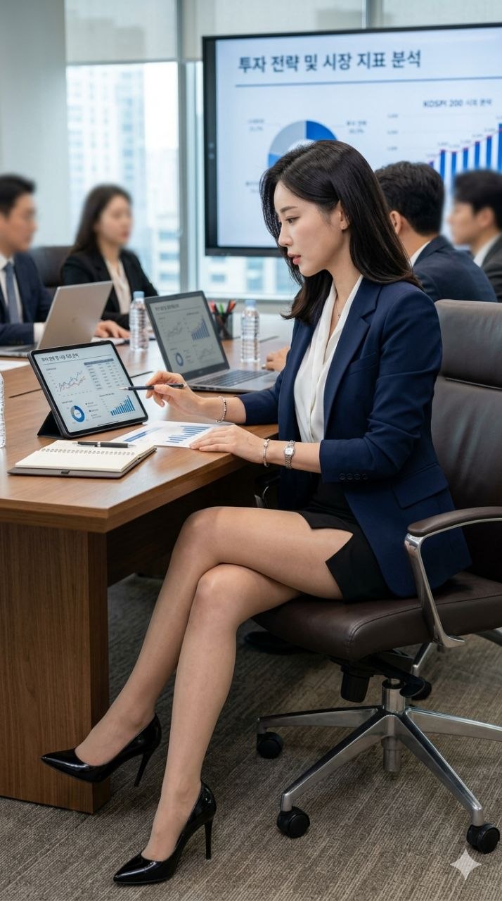 시장 지표를 분석하며 전략을 점검하는 투자자 이미지