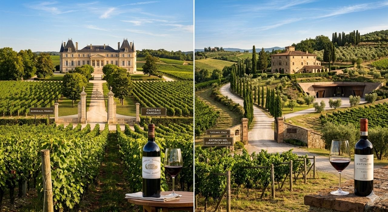 프랑스와 이탈리아의 대표적인 와인 산지 전경