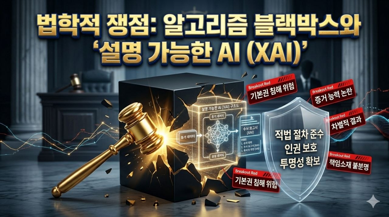 설명 가능한 AI와 적법 절차의 필요성을 강조하는 법학적 쟁점 이미지