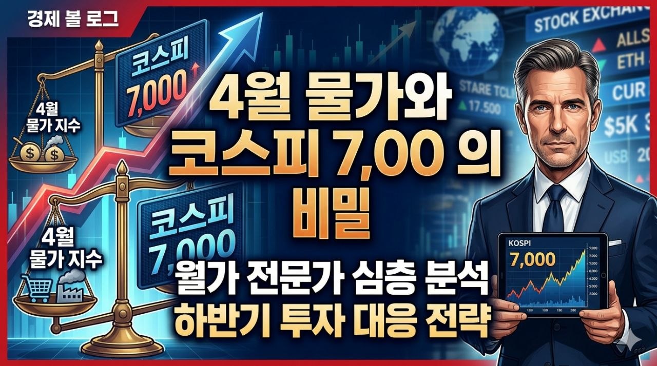 4월 물가 지수와 코스피 7,000 시대의 상관관계 분석 및 2026 하반기 대응 전략