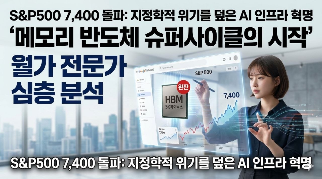 S&P500 7,400 돌파와 메모리 반도체 슈퍼사이클: 지정학적 위기를 덮은 AI 인프라 혁명