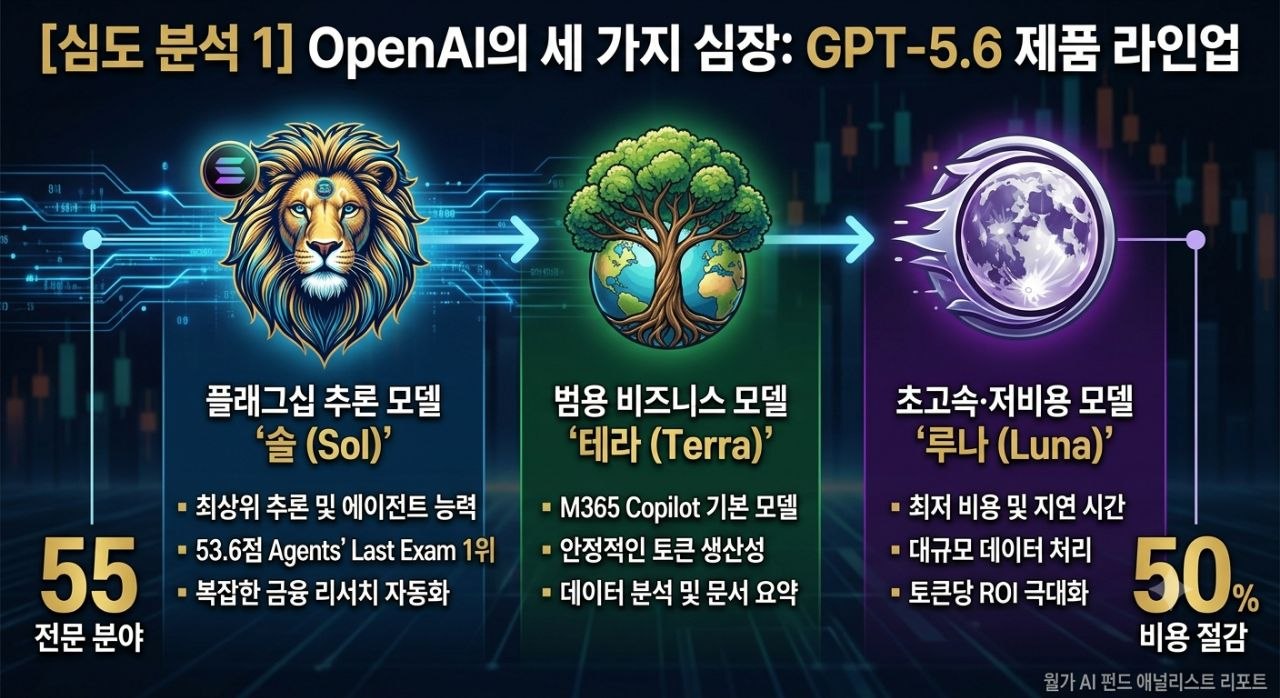GPT-5.6 Sol Terra Luna 제품 라인업 인포그래픽